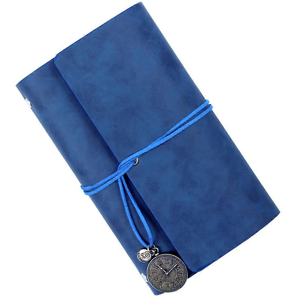 Blue Vintage Journal Notepad for Taking Notes Refillable Loose Leaf Journal