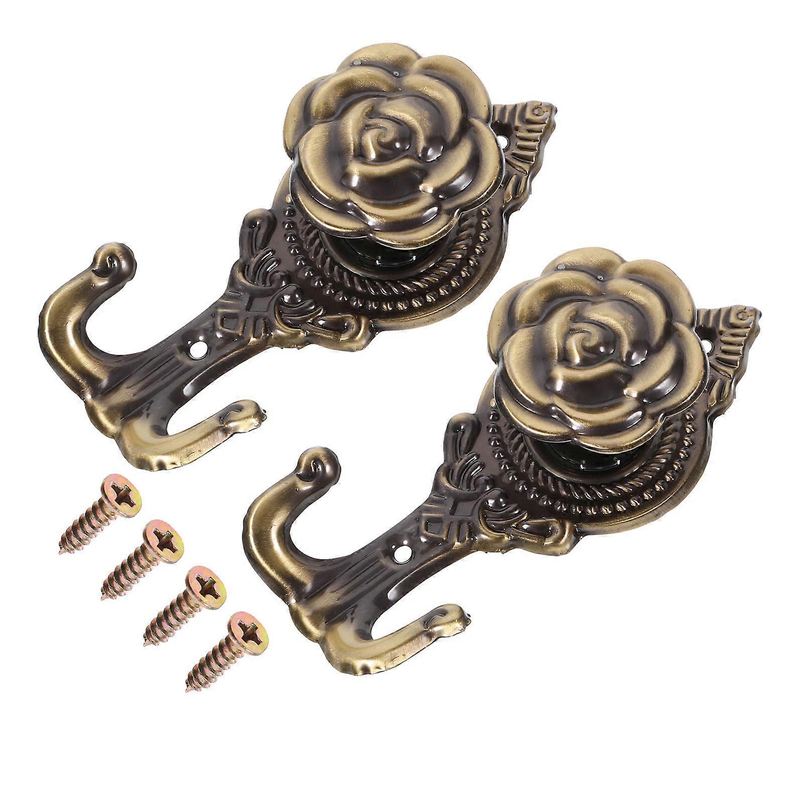 Flower Curtain Holdback Drapery Hook for Home Use 2Pcs Set