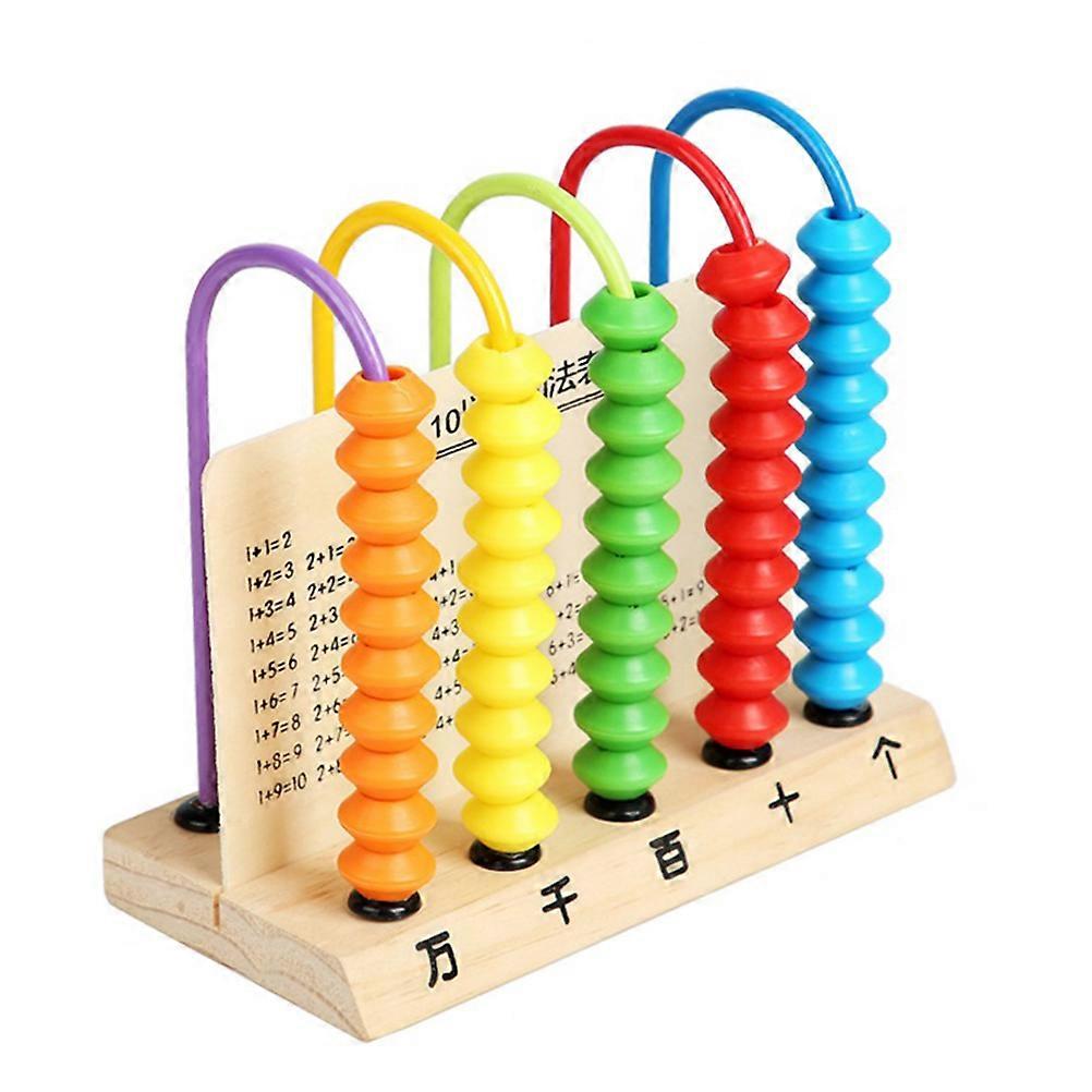 Kids Math Learning Tool Wooden Abacus Toy for Calculation Use