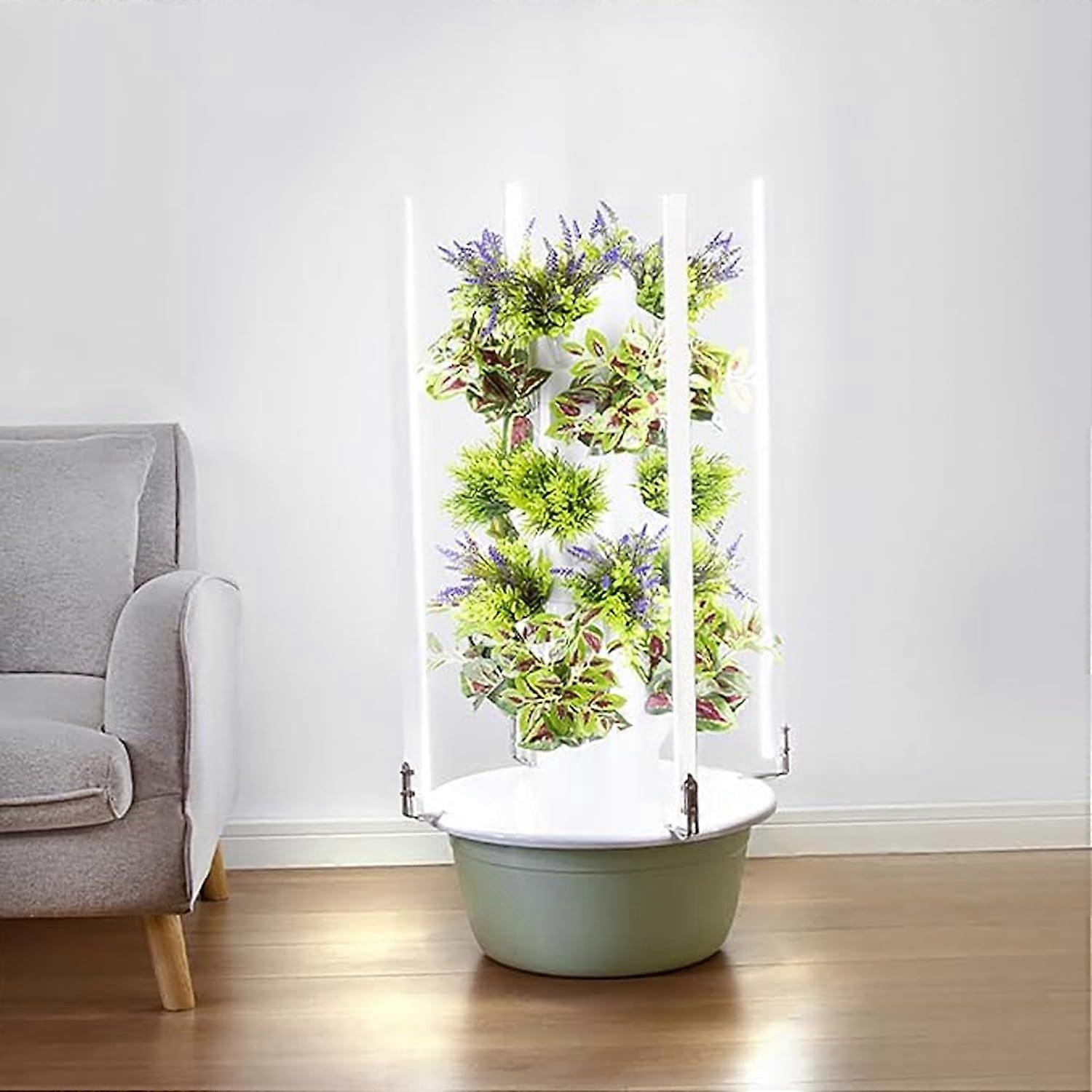 Indoor Hydroponic Growing System Vertical Tower Garden with LED Lights and Automatic Water Pump, 5 Layer