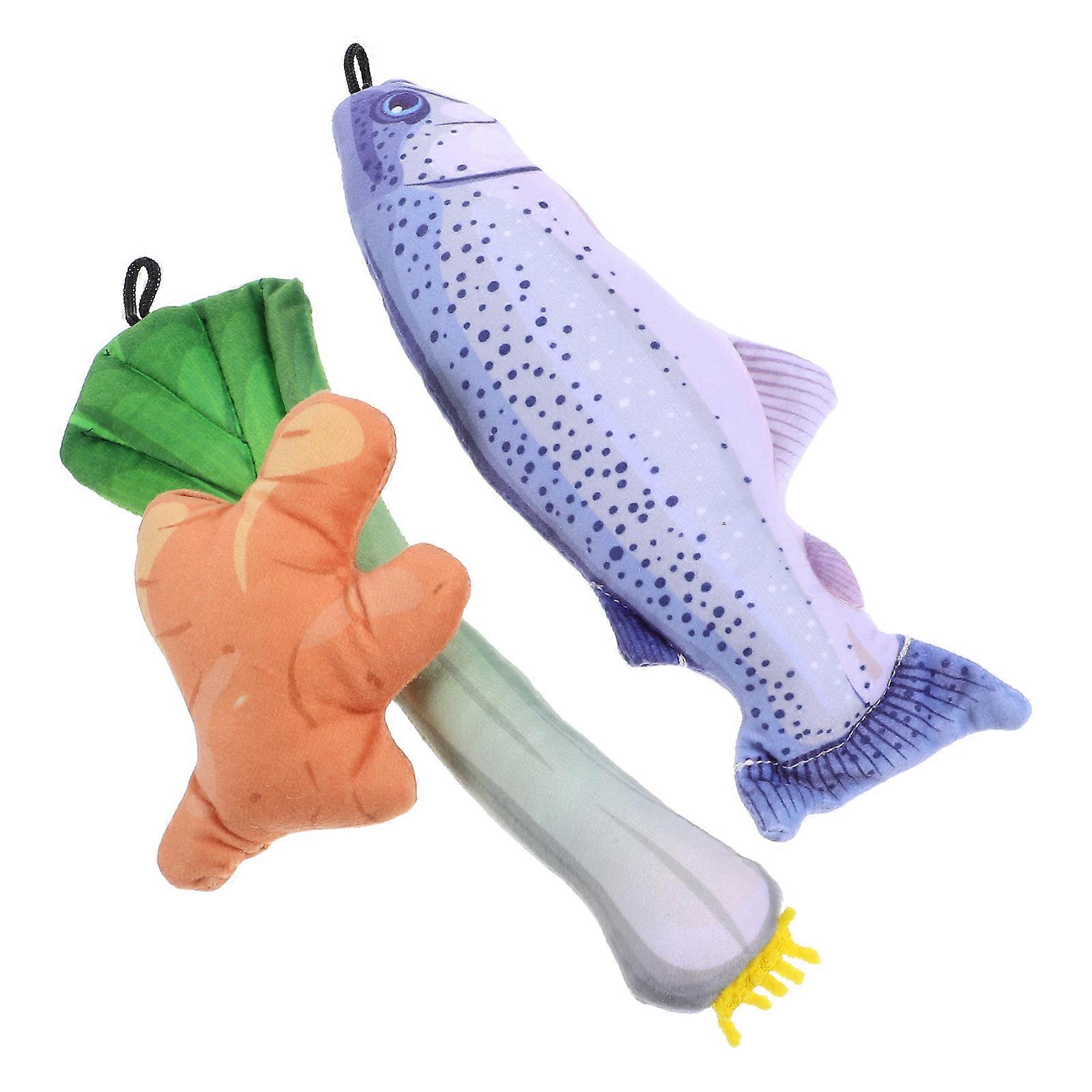 Cat Teeth Cleaning Plush Toy for Kittens 9Pcs Interactive Fish Shape