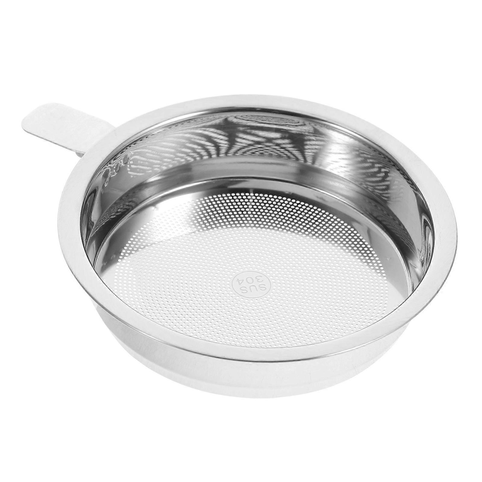 Kitchen Stainless Steel Oil Filter Strainer for Cooking Use 4Pcs Silver