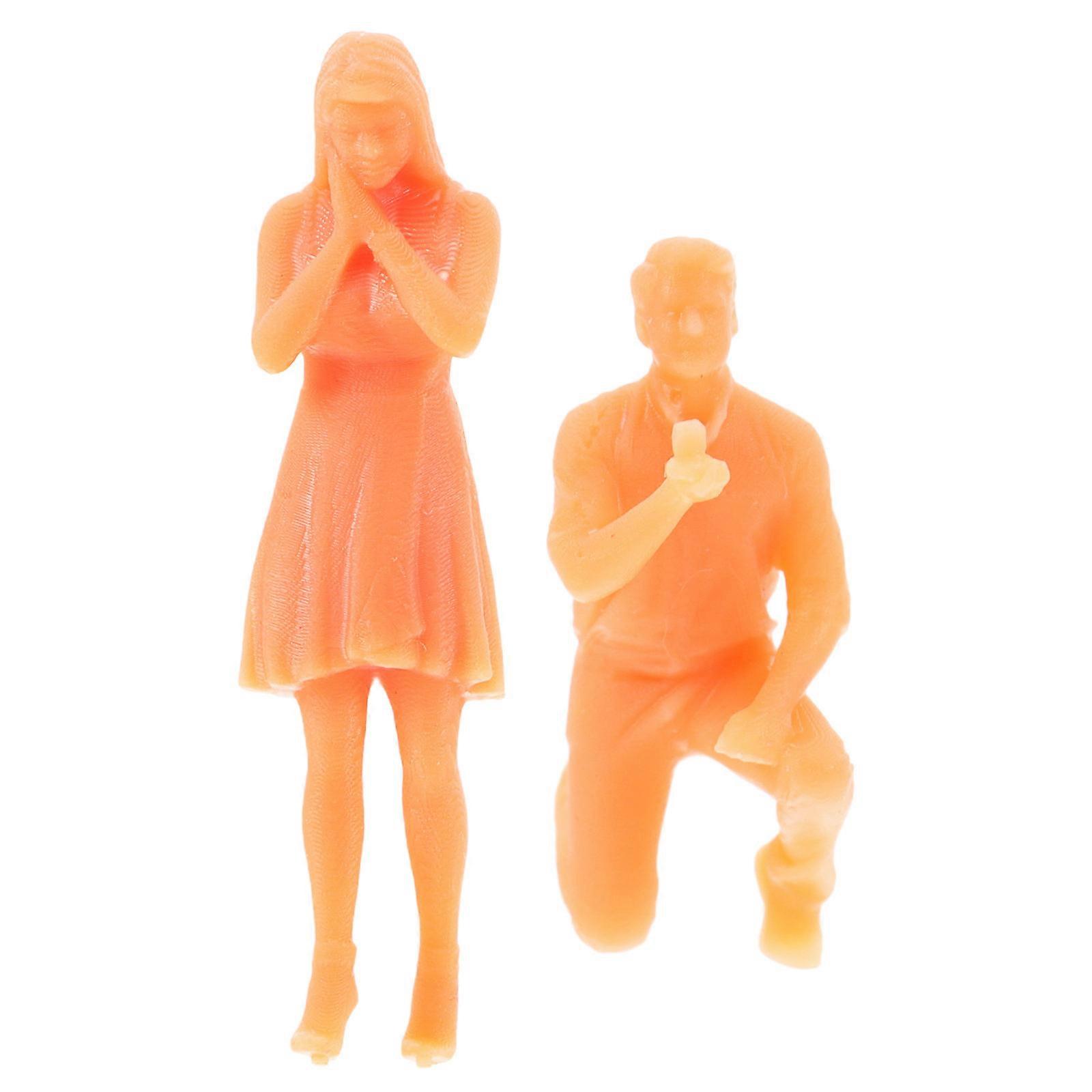 Miniature Proposal Figurines Doll House Decor for 1Set Display Use