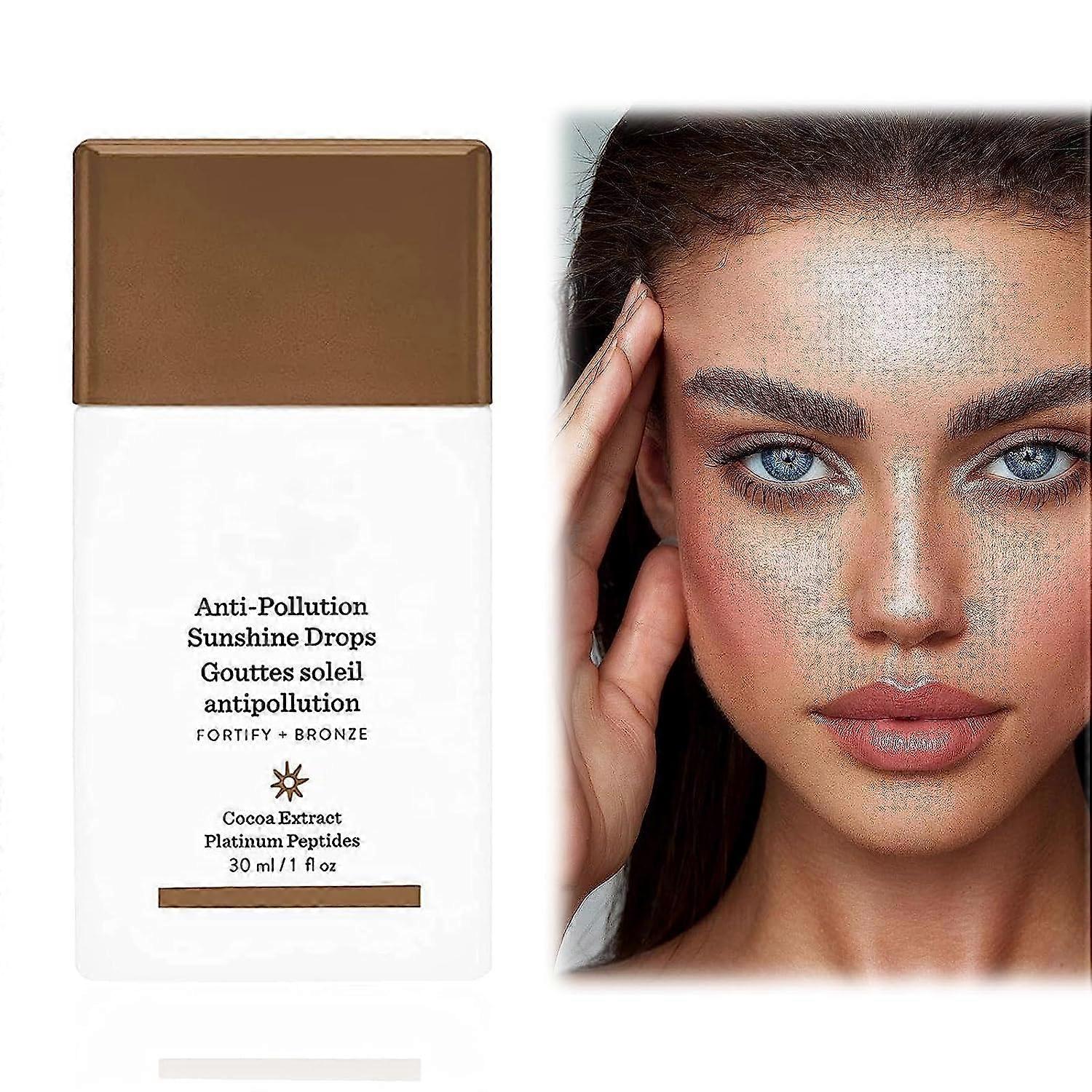 Bronzing Drops Face Tanning Serum 30ml 2PC Buildable Glow Skincare Liquid Bronzer