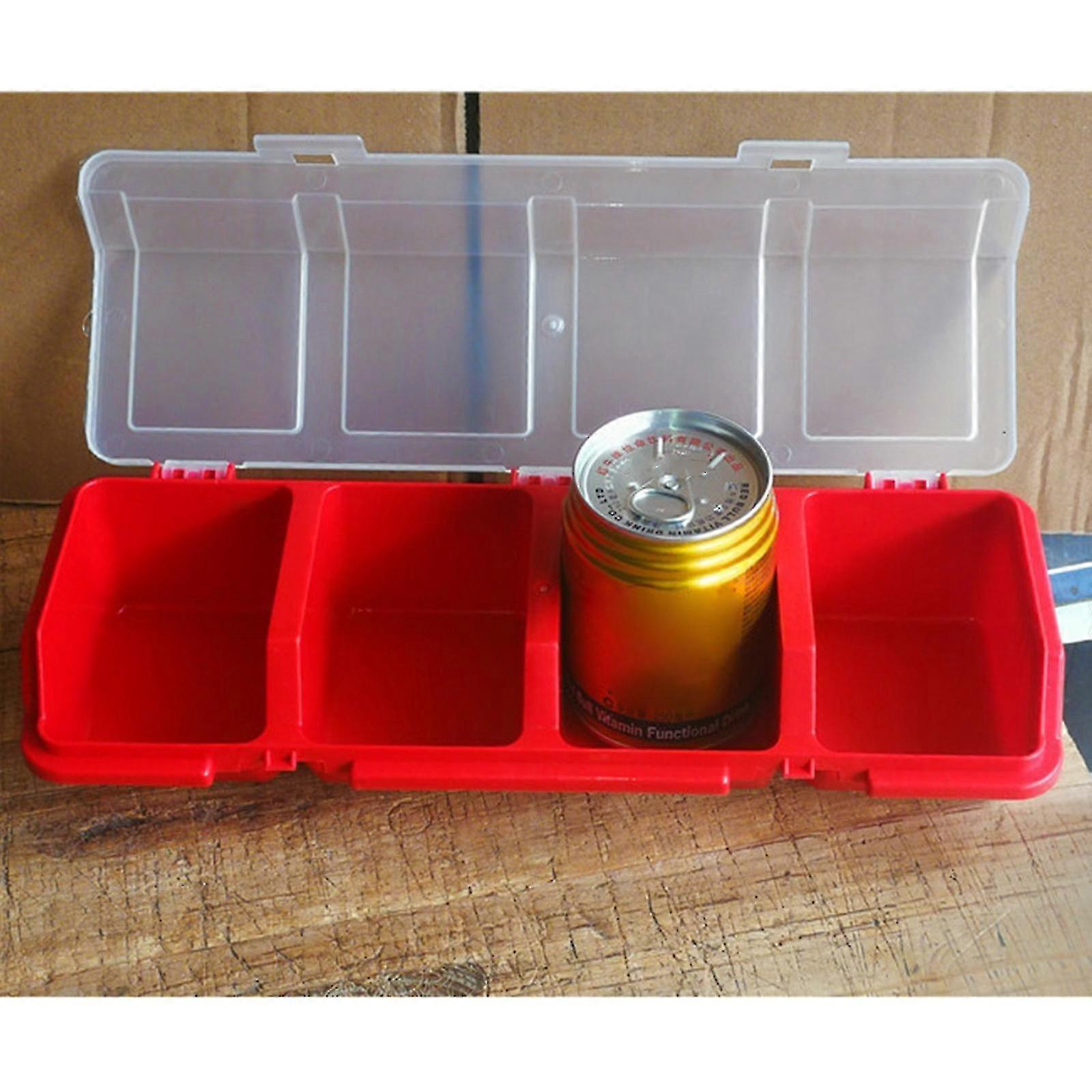 Toolbox Parts Storage Box Plastic Compartment With Cover Hardware Tool Box Multi-function Combination Classification Screw Box Component Sorting Orga