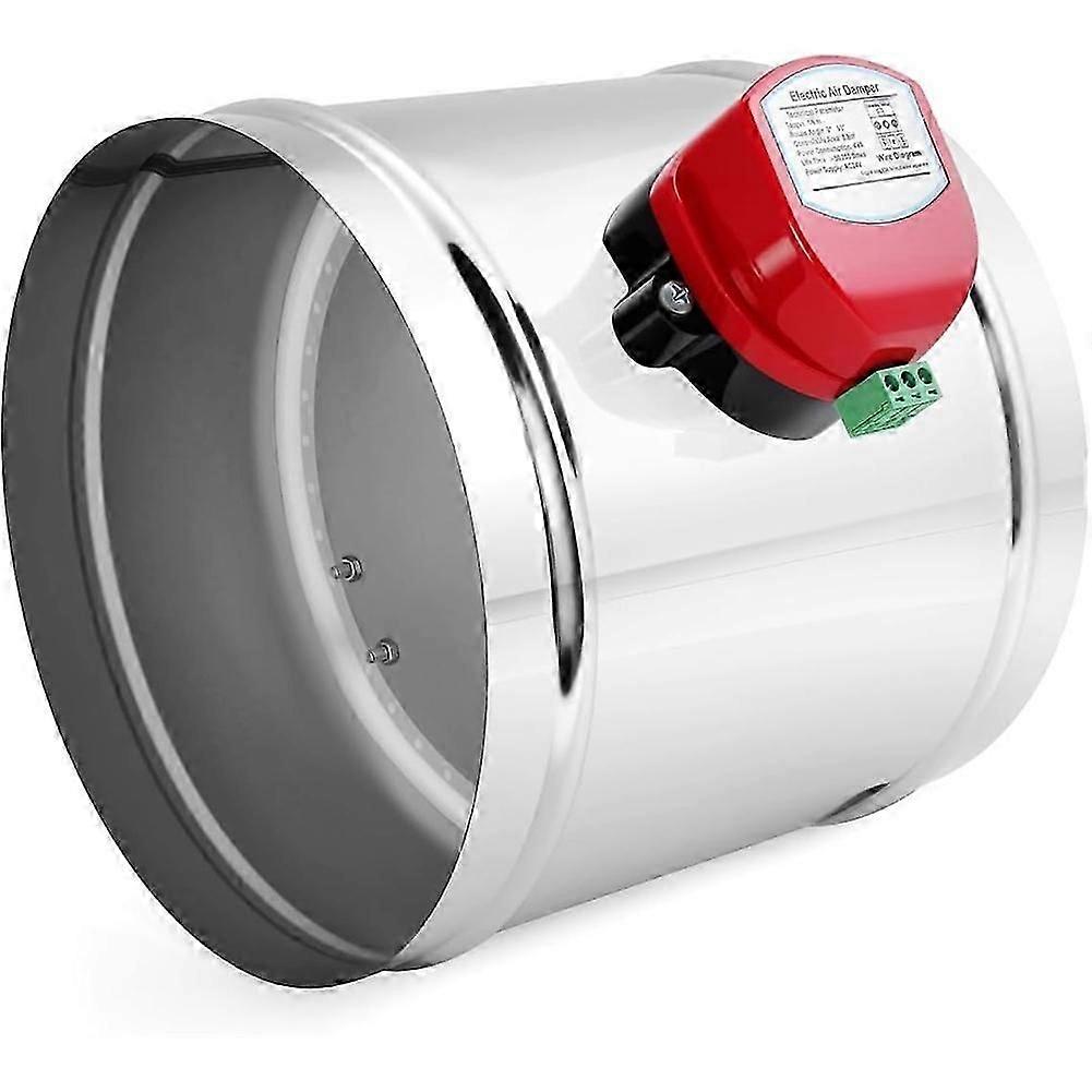 8" Motorized Duct Damper,Adjustable Volume Damper, Backdraft Damper Airflow Control for HVAC Ventilation System,AC 24V