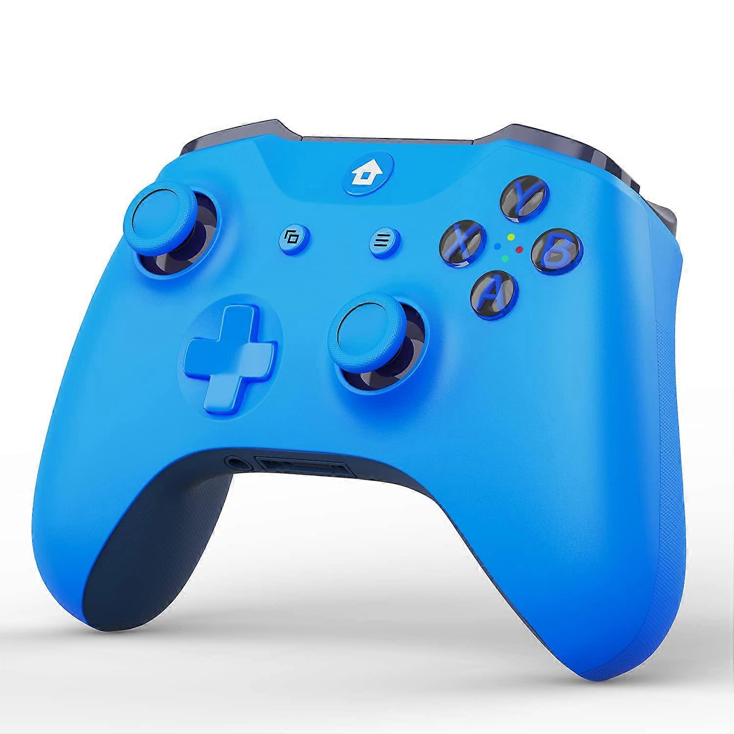 Wireless Controller with Ergonomic Grip and Vibration Feedback for Xbox Series X/S and PC Blue