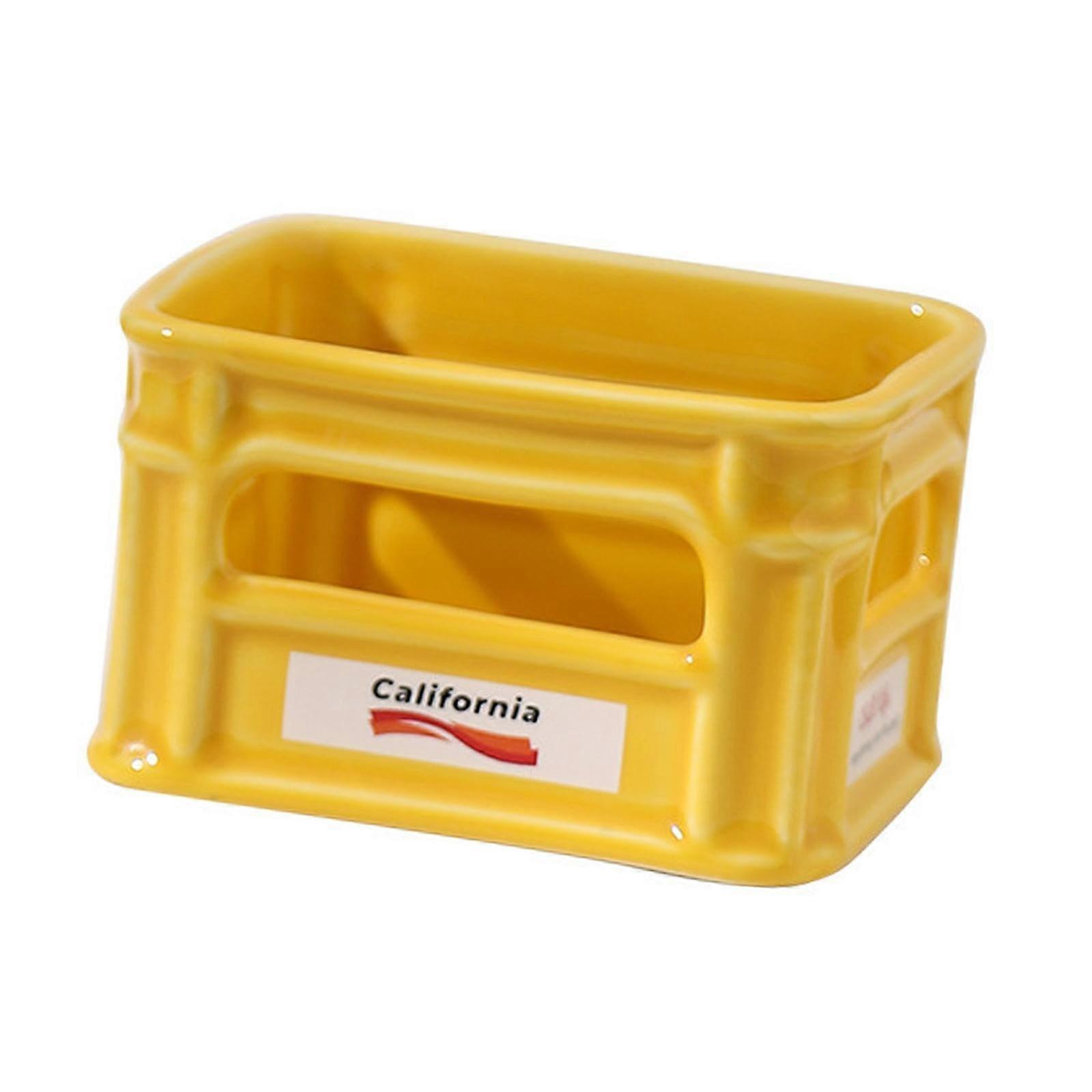 Snack Serving Tray Multipurpose Yellow Ceramic Bowl for Candy Nuts Popcorn Chips Parties Shops