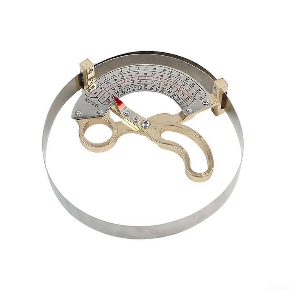Hat Size Measuring Tool with Ergonomic Grip, EasyRead Curved Scale, Durable Metal Caliper 5770cm