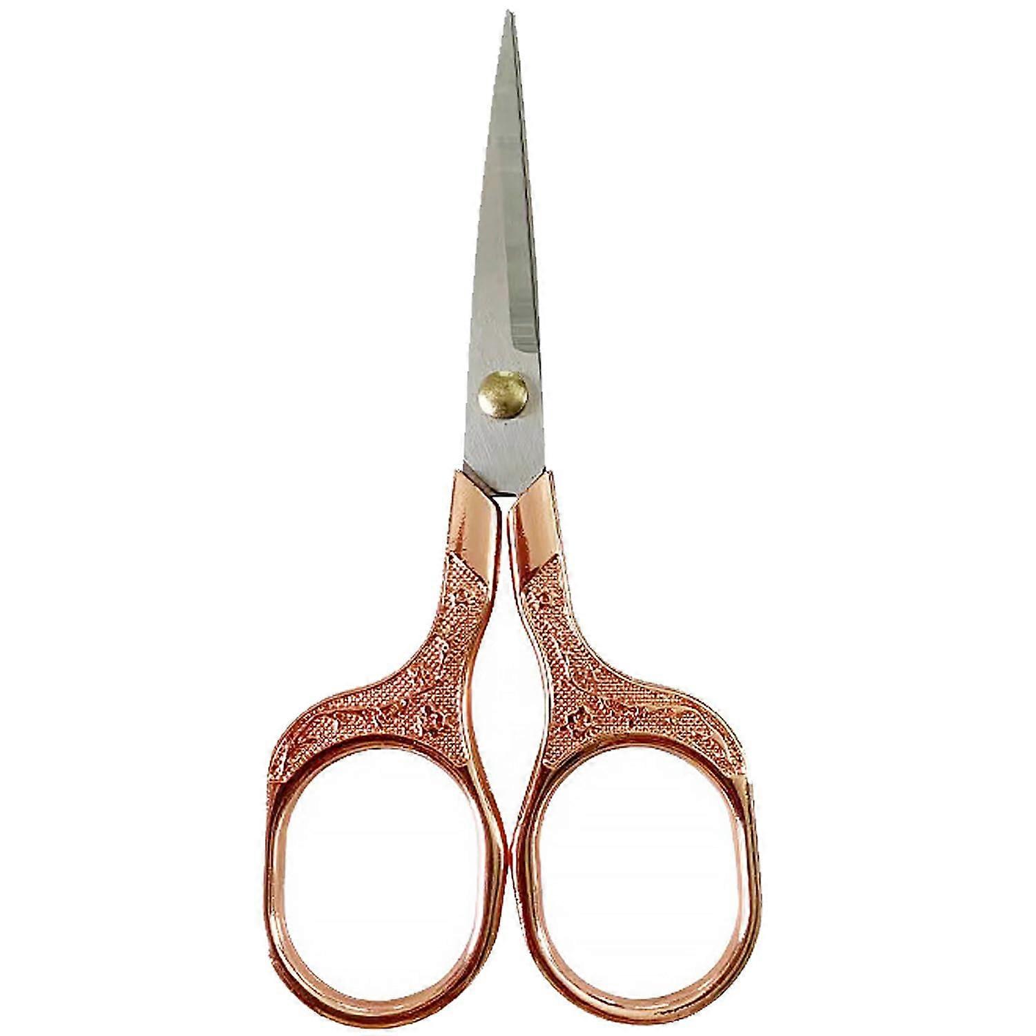 Small Sewing Scissors Rose Gold Sharp Stainless Steel for Fabric Crafting Gift Wrapping 1 Pack
