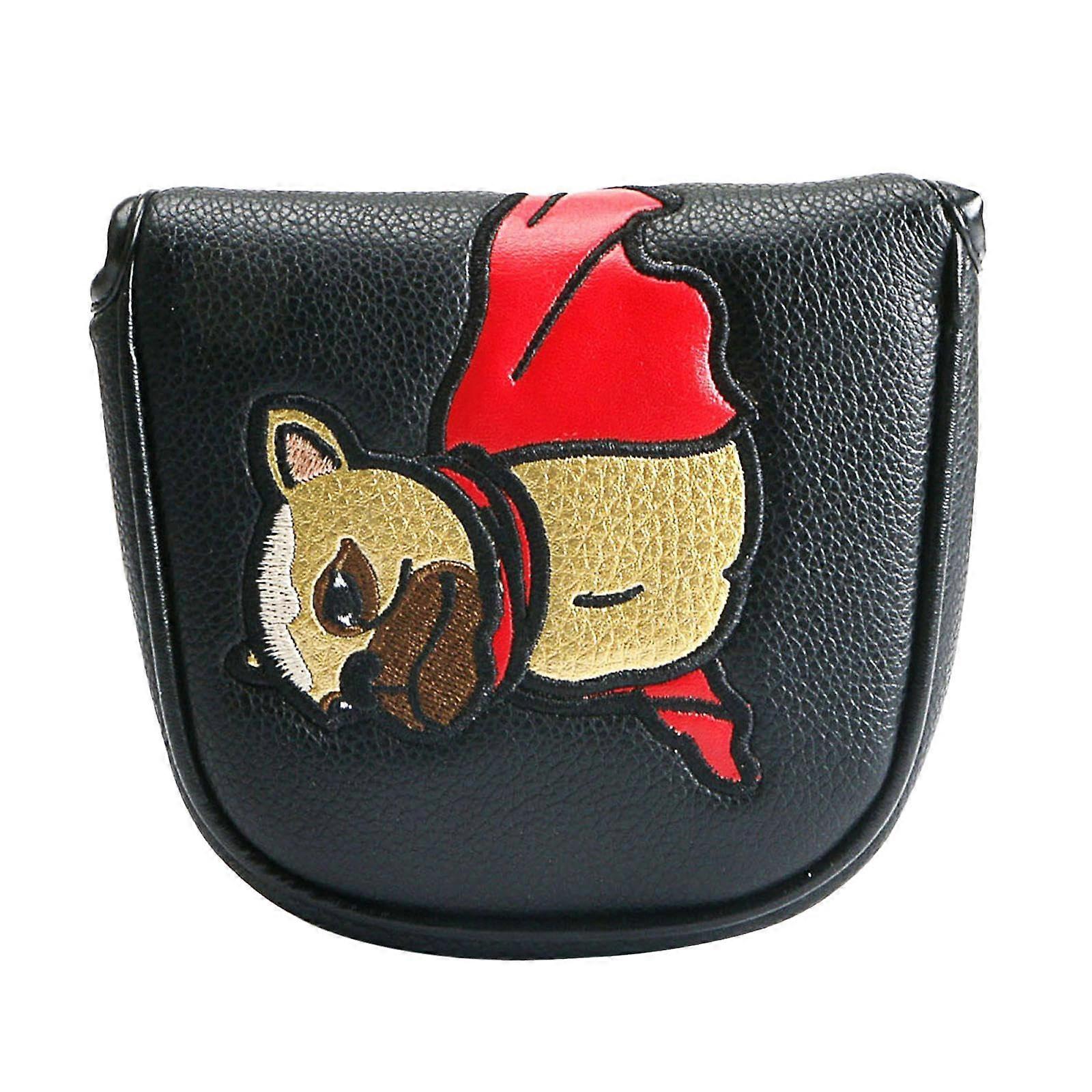 Golf Mallet Putter Headcover Universal Fit Soft Lining Durable Protective Cover Black