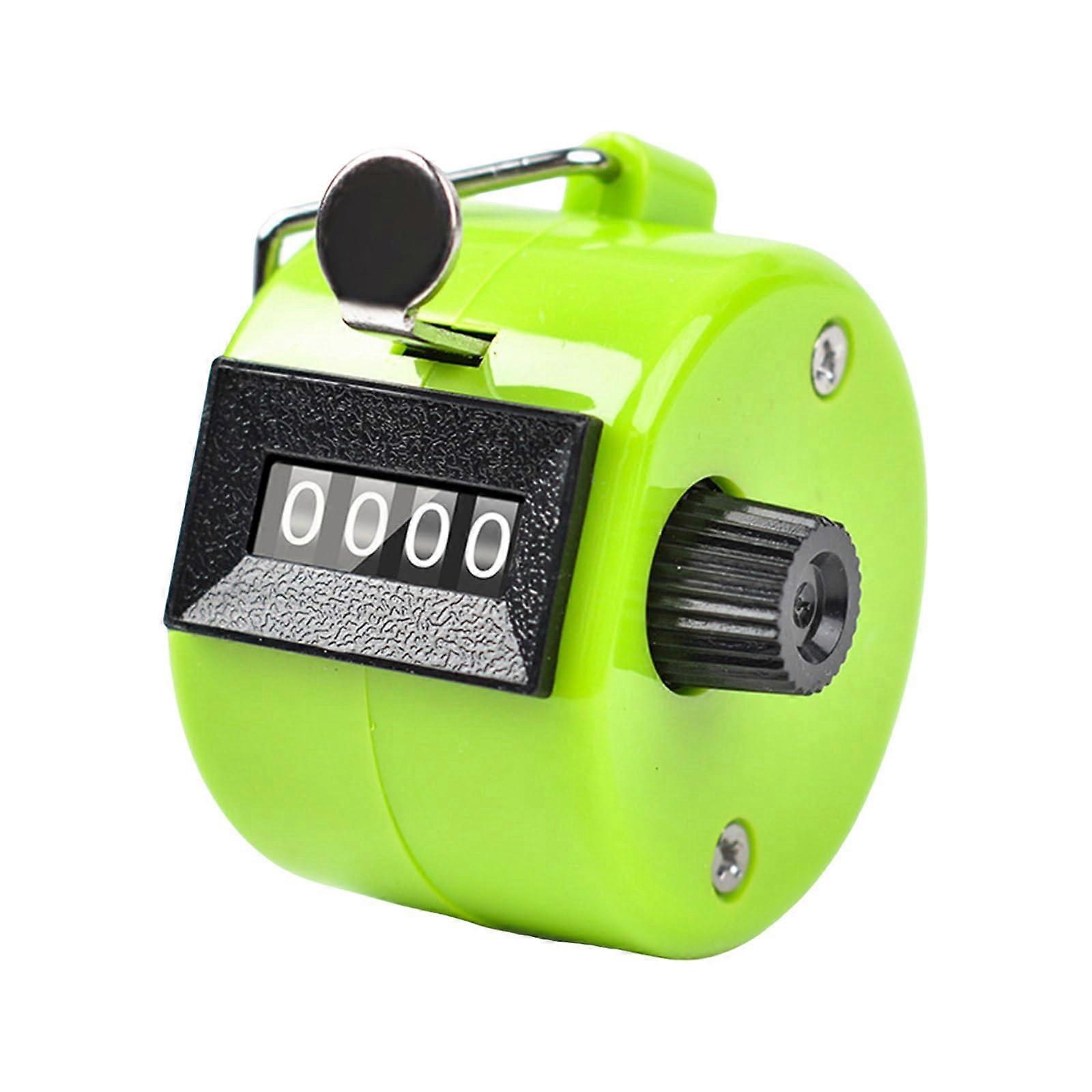 Hand Tally Counter 4Digit Mechanical Clicker for Knitting, Coaching, Classroom  Green