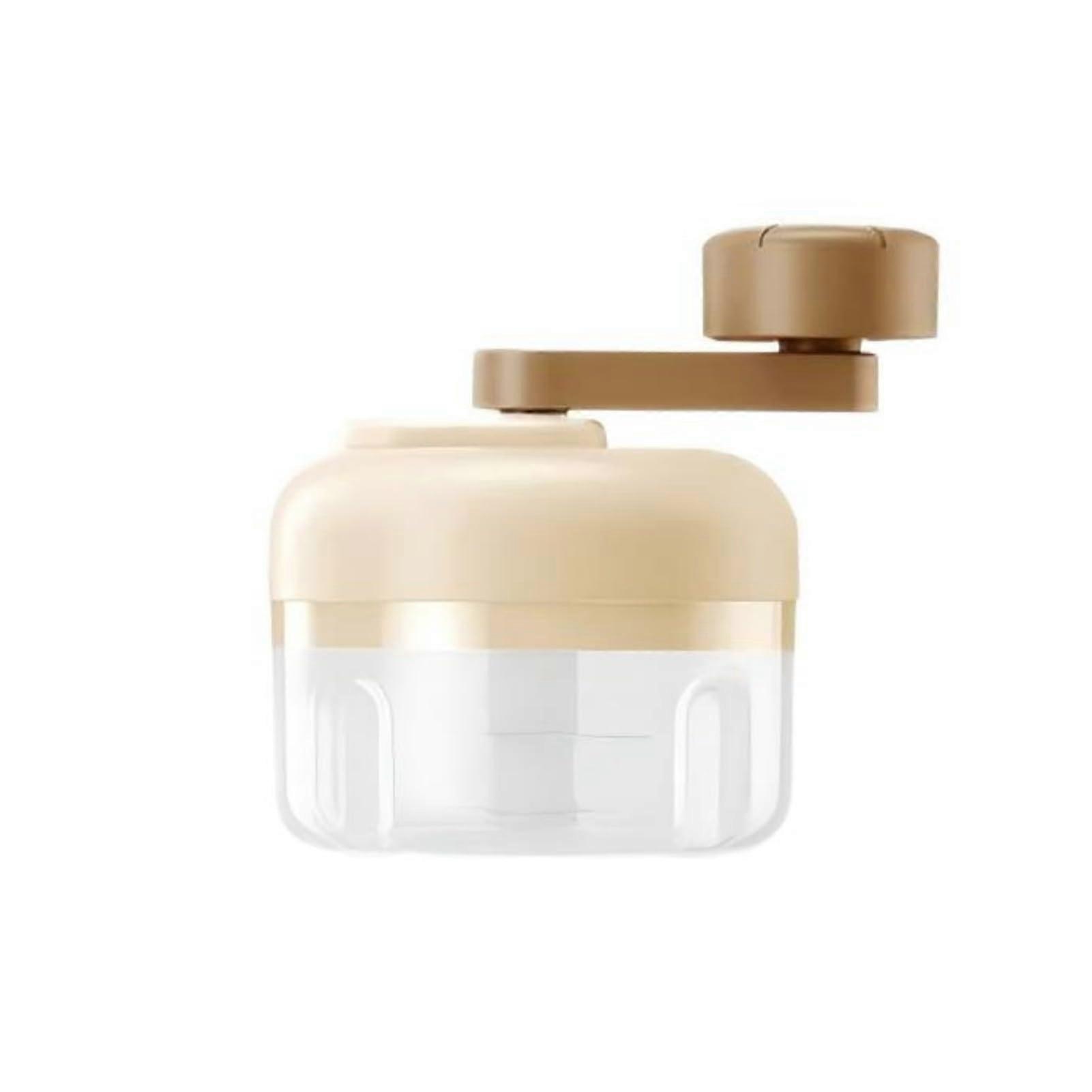 Manual Garlic Chopper 100ml with Sharp Stainless Steel Blades and Adjustable Three Speed