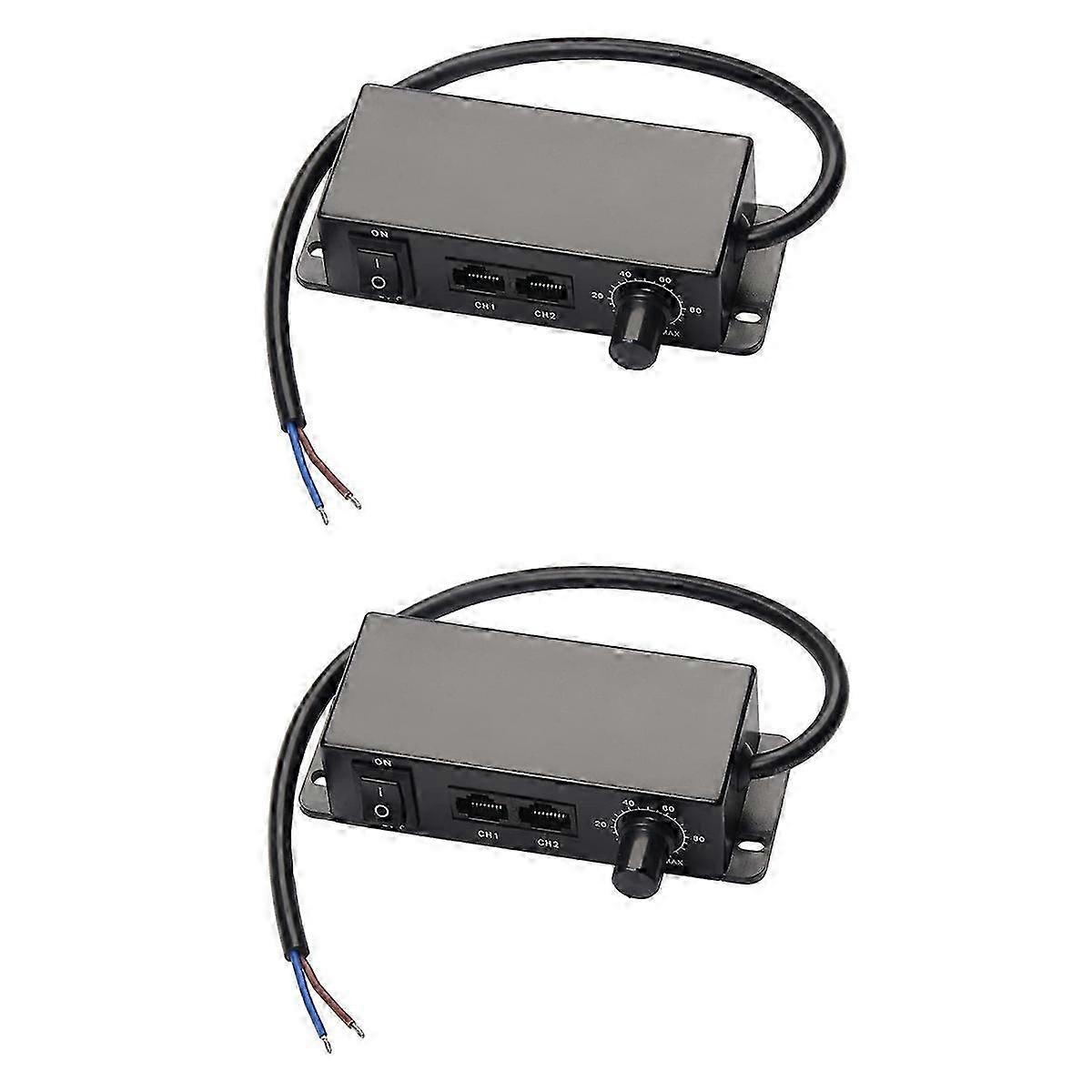 2X DC 0-10V Dimmer Switch Seriesable Sync Controller Rotary ON/Off compatible 0/1-10V Dimmable LED D