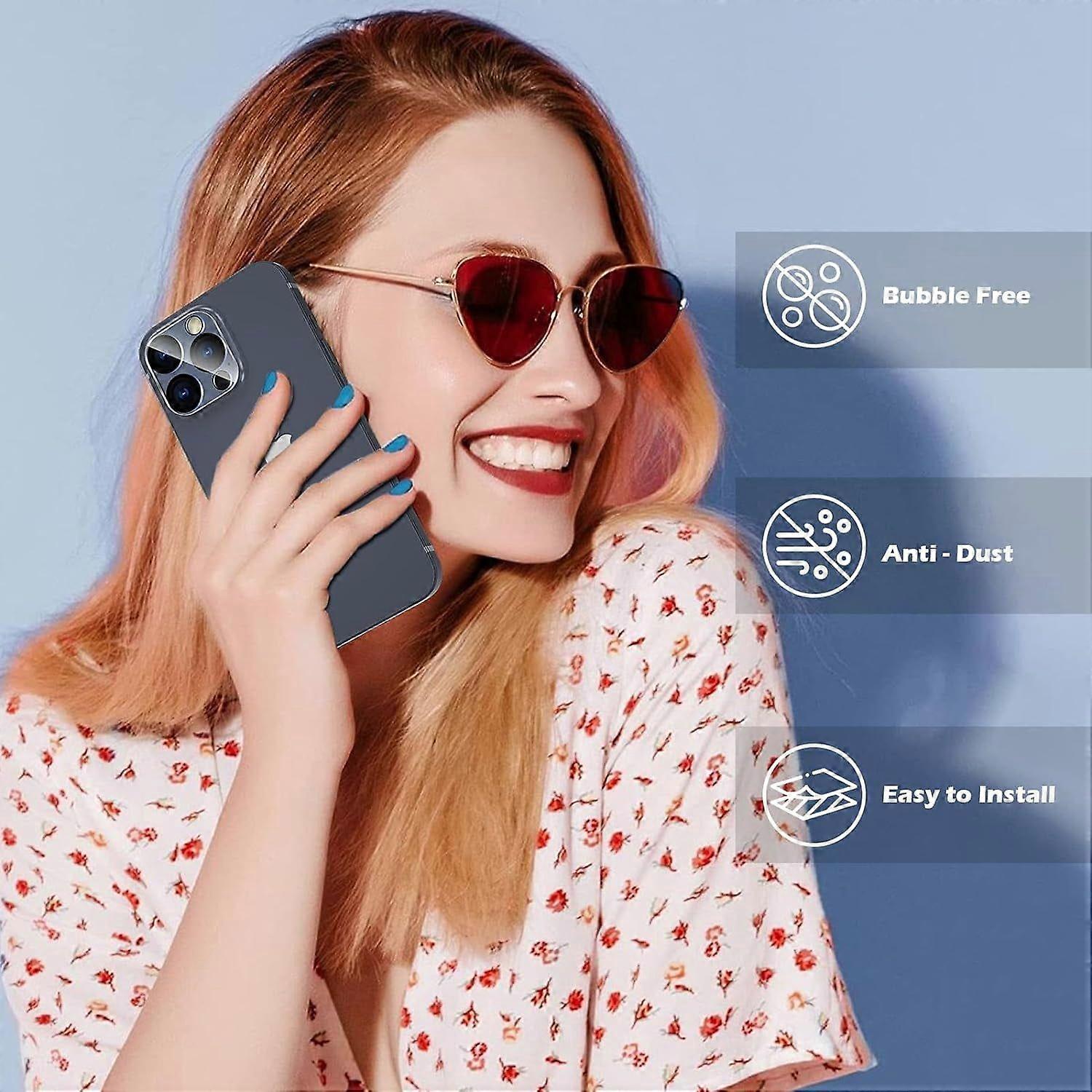 [3 Pack Camera Lens Protector for iPhone 15 Pro/iPhone 15 Pro Max, 9H Tempered