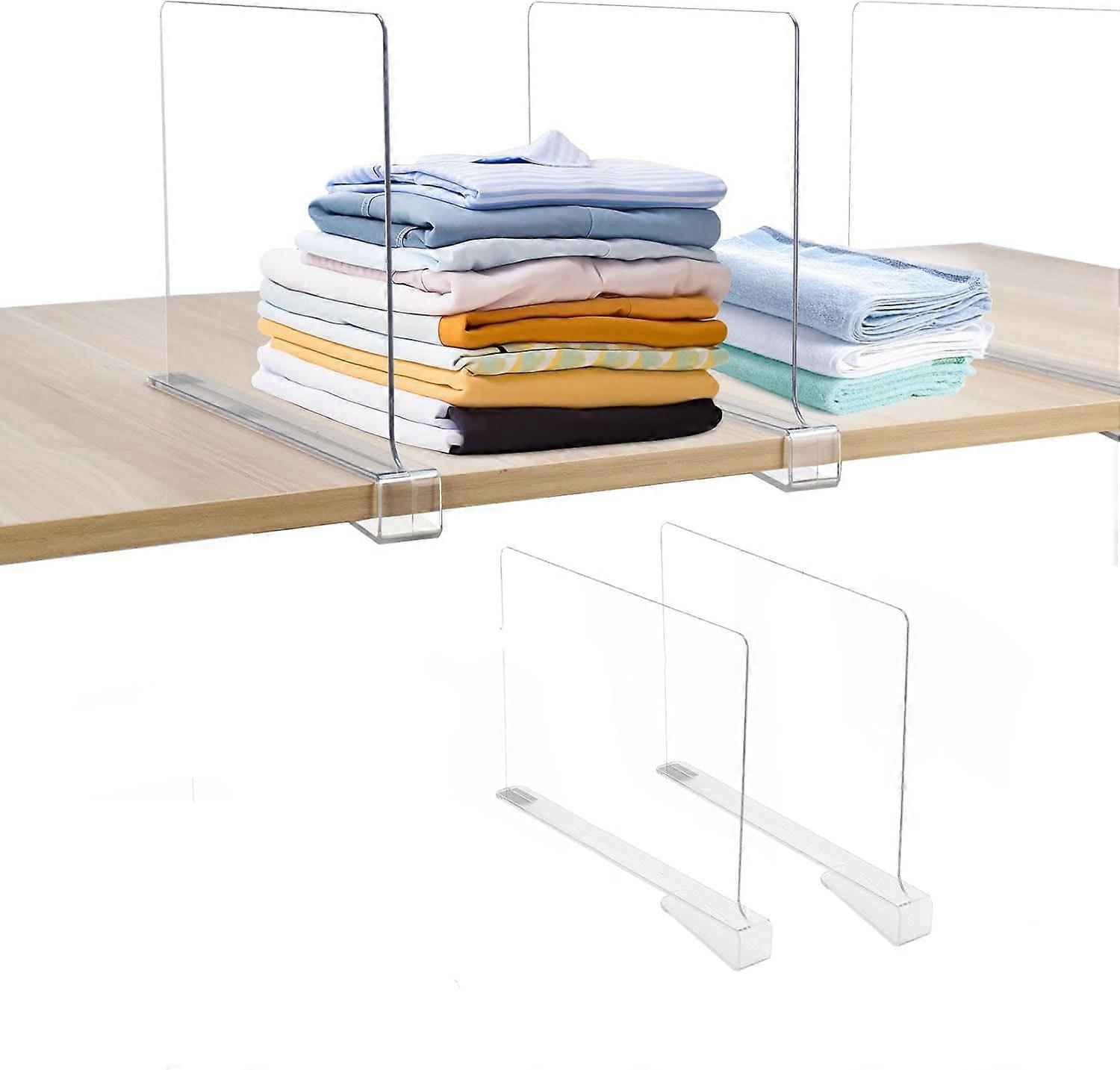2-piece transparent acrylic shelf set