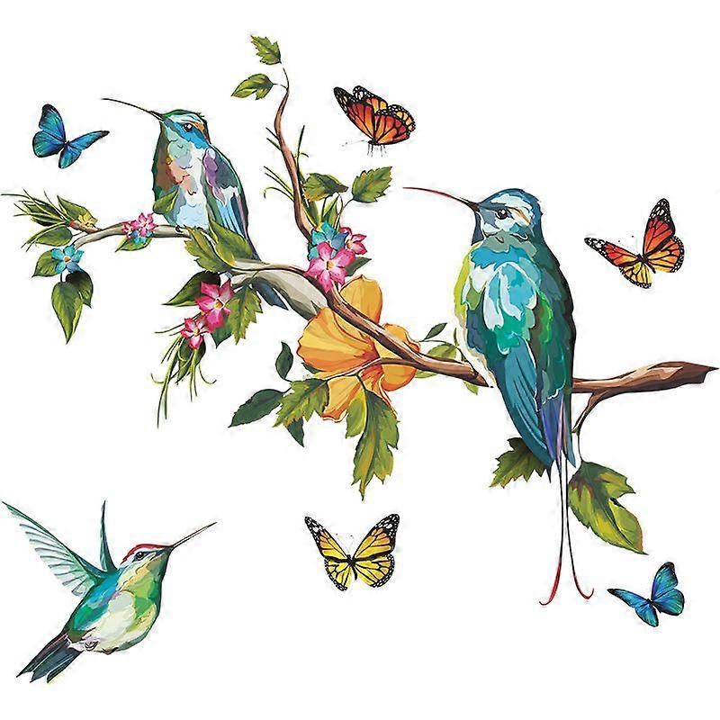 DIY removable bird on a tree branch wall sticker