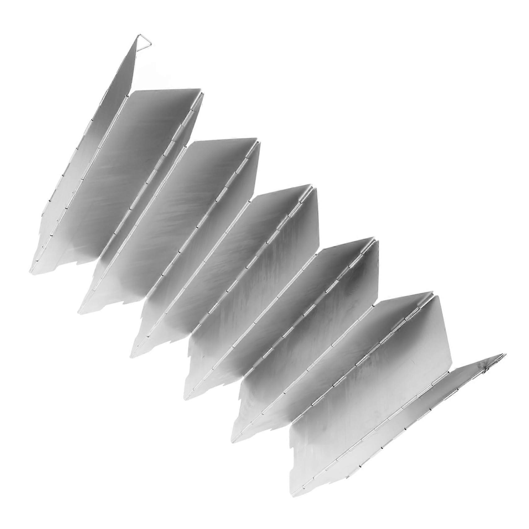 Camping Stove Windscreen Foldable Lightweight Alloy Windshield with Carry Bag for Outdoor Cooking