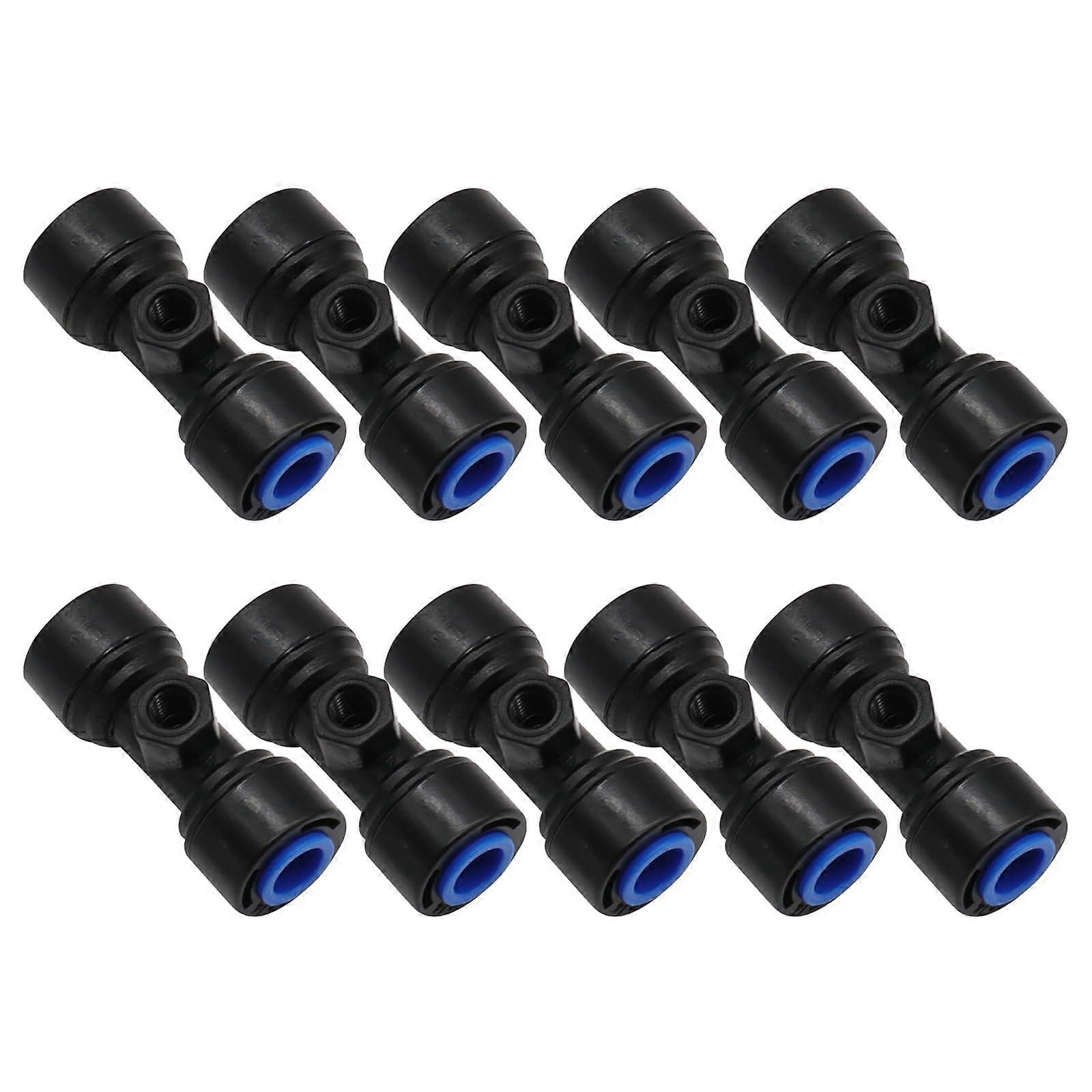10PCS 1/4 Inch Brass Misting Nozzle Connectors for Patio Cooling System Leakproof Durable