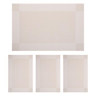 4pcs Nail Art Table Mats, Soft Manicure Desk Pad, Salon Workstation Accessories, Arm Support for Manicurist Home Use White