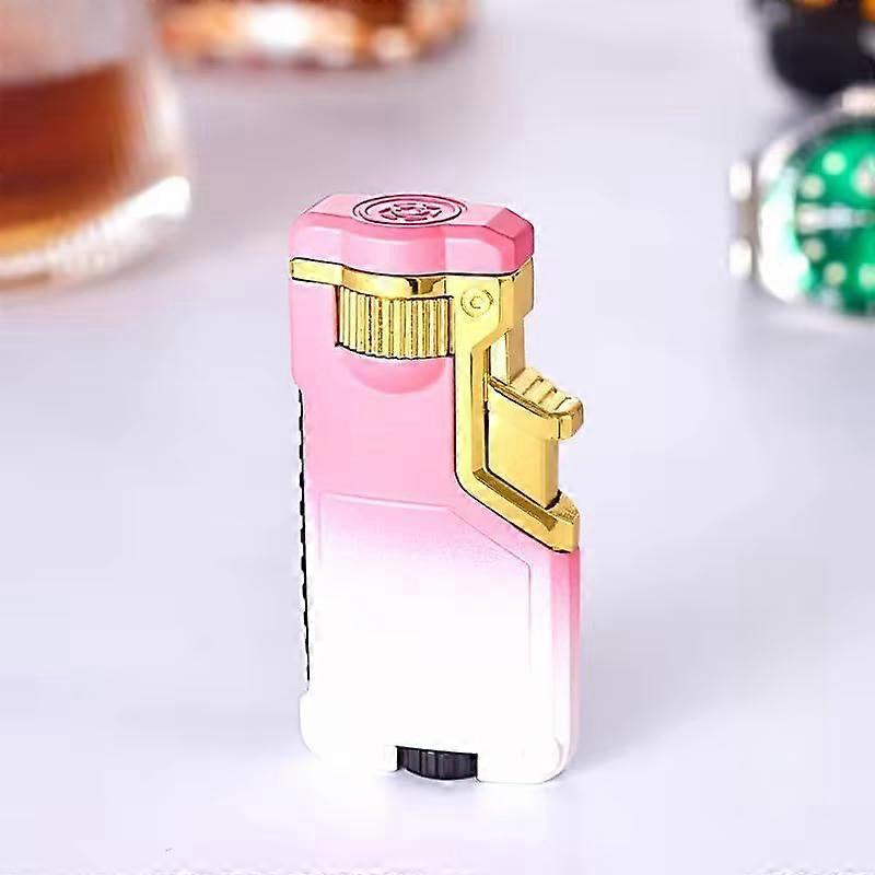 Torch Lighter Refillable Butane, Windproof Colorful Flame, Ergonomic Metal Grip for Camping