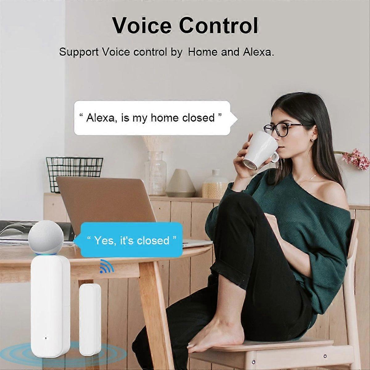 Smart Magnetic Door Sensor Zigbee Door Sensor for Home Security Wireless Contact Sensor Programmable