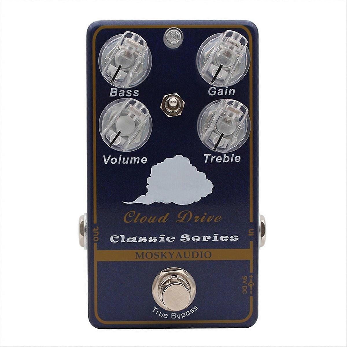  Cloud Drive Clean Overdrive Gitarr Effektpedal True Bypass för elgitarr bas med volym