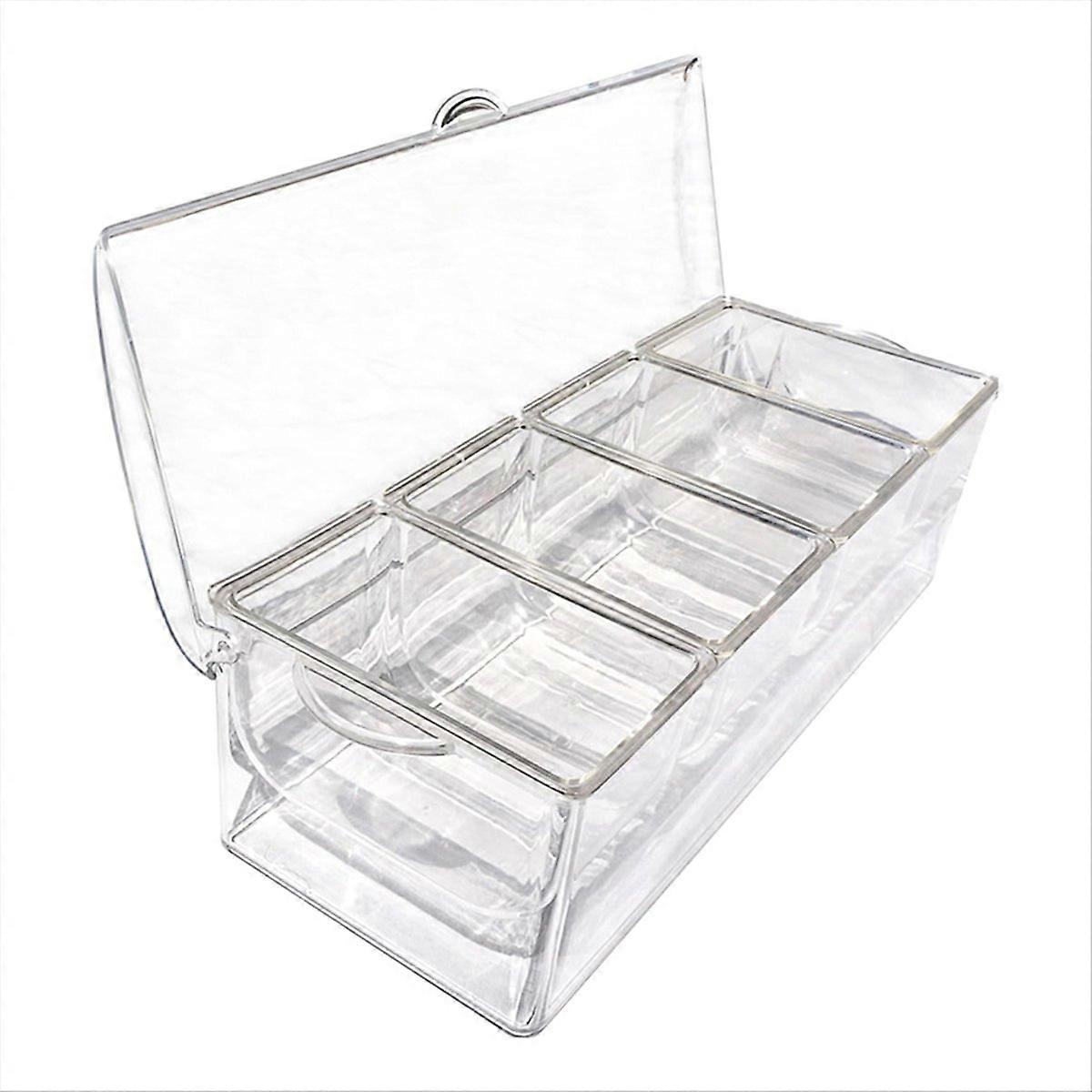 Ice Chilled Condiment with 4 Containers, Condiment Server