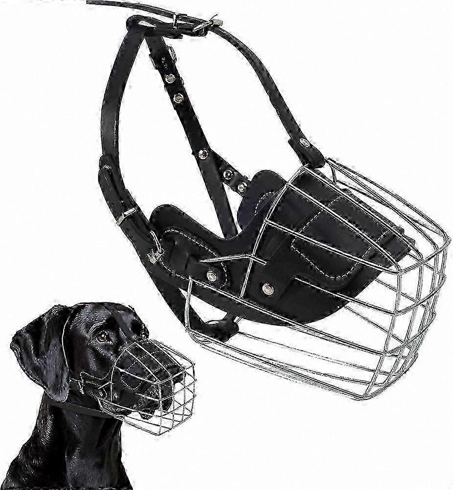2026 Durable Dog Muzzle for Secure Training, Bite-Proof Design with Comfort Padding and Ventilated Wire Frame