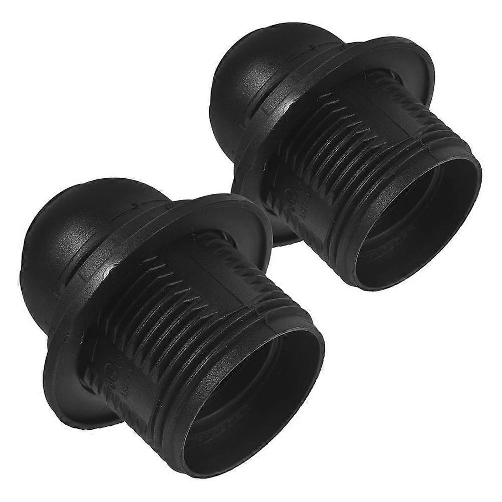 Lamp Socket Replacement E26 Light Sockets with Flame Retardant Material 2Pcs Black