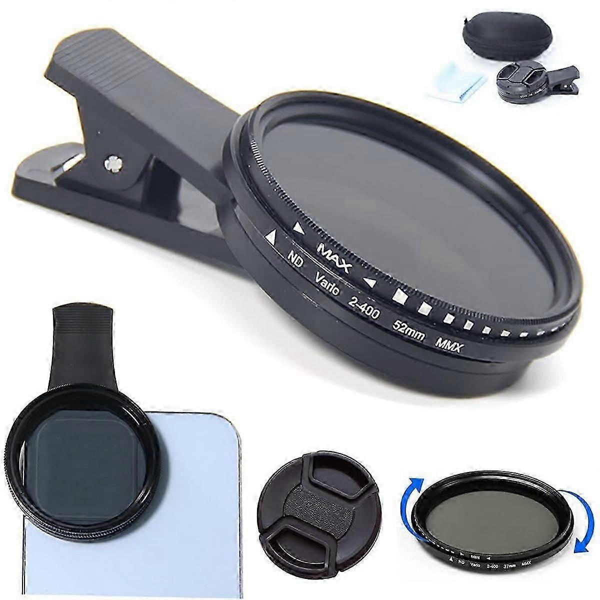 52mm Solar Eclipse Phone Camera Filter ND 2-400 Clip
