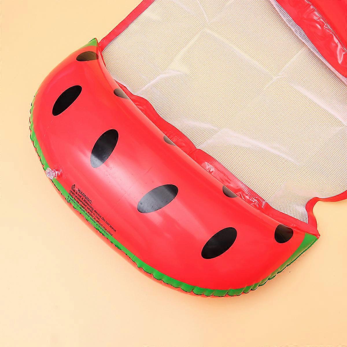 Inflatable Floating Bed Water Hammock for Swimming Use 1Pcs Red Watermelon Pattern