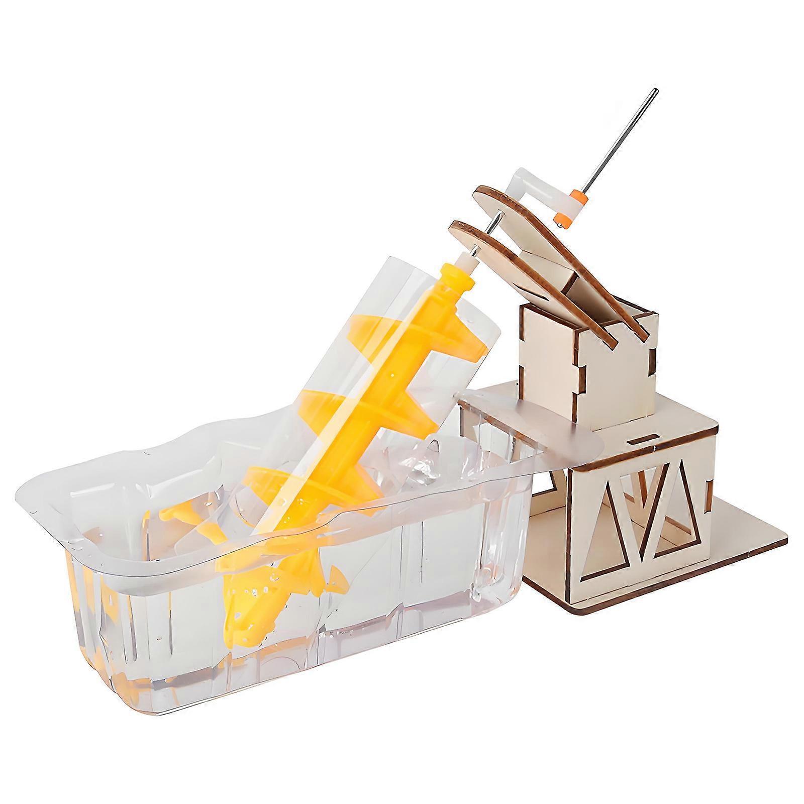 Fun Learning Water Wheel Construction Set Teaching Fluid Dynamics Basics Childrens Physics Learning Tool for School Multicolor
