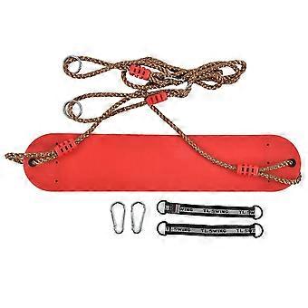 Swing Seatwith Rope EVA Soft Board Red Adjustable Rope Playground Accessories Kit for Children Outdoor Swingset