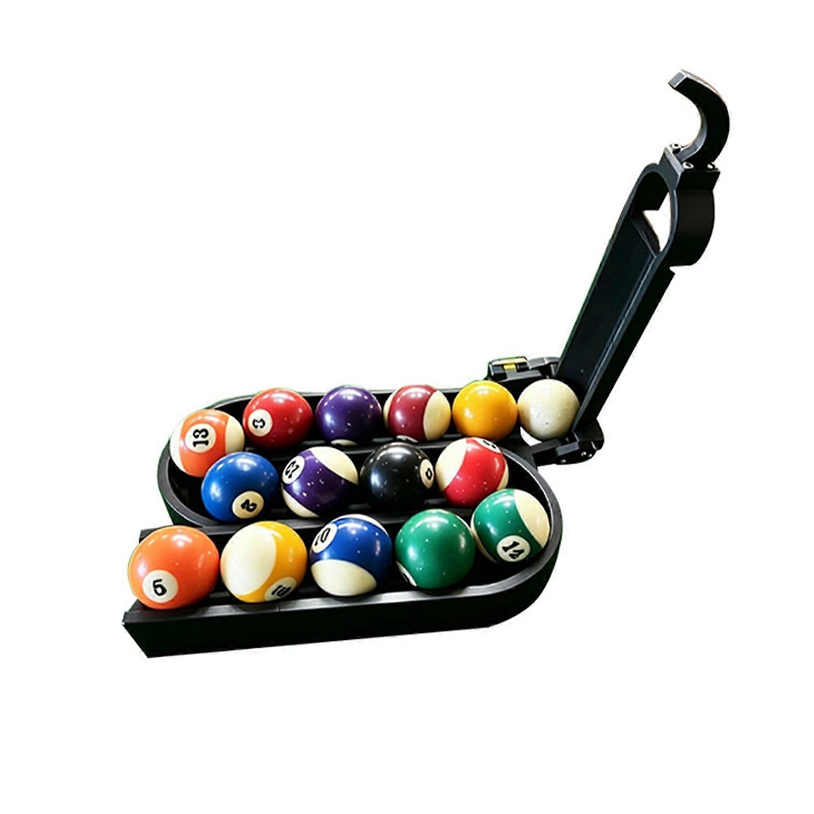 Billiards Training Rack 3D Printed Pool Ball Rack with Perfect Alignment, Holds 15 Balls, Practice Tool for Pool Table  Black
