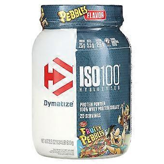 Dymatize, ISO100® Hidrolisado, 100% Proteína Isolada do Soro do Leite, Sabor Fruity Pebbles, 610 g (1,34 lb)