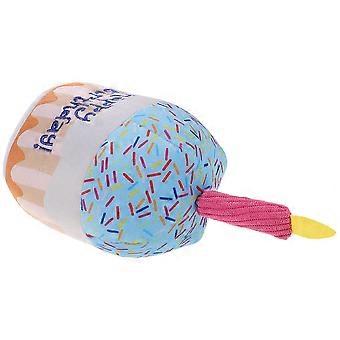 Peluche Gâteau d'anniversaire pour chat, jouet à mâcher interactif, 1 chaton