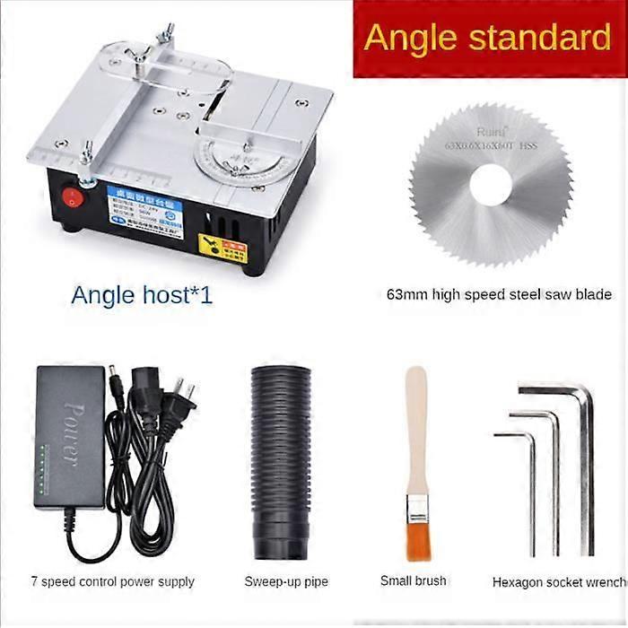 Angle Standard - 96W Multifunctional Mini Electric Table Saw, Cutting Tool, Desktop, Work