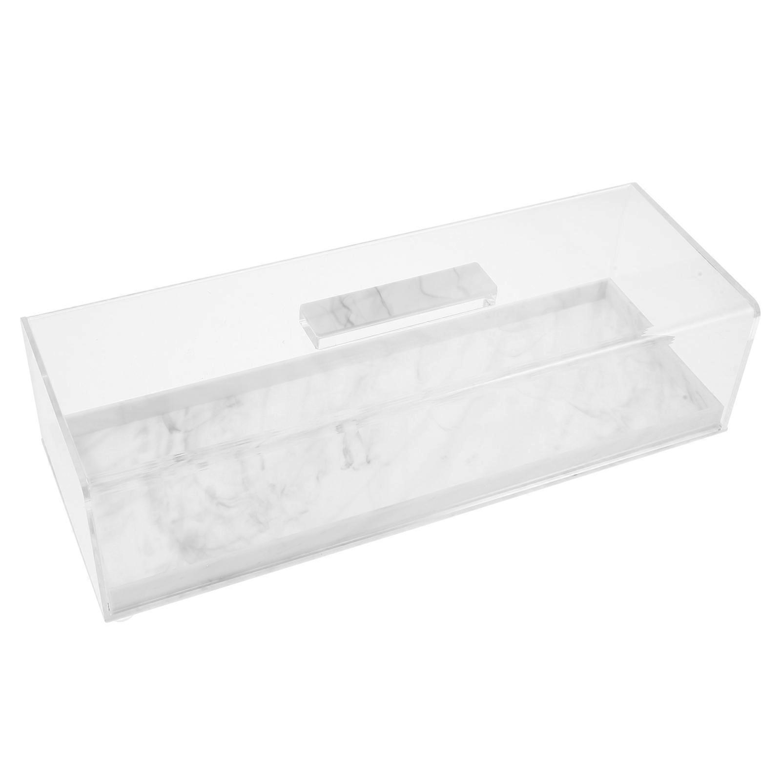 Egg Cake Tray Rectangular Acrylic Cake Plate with Lid for Dessert