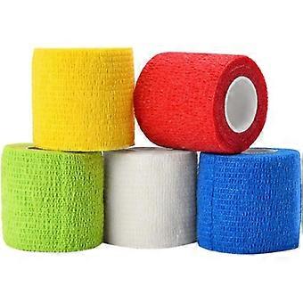 5 Rolls Self Elastic Pet Bandage Tape for Dogs and Cats Non Woven Cohesive Wrap Mixed Colors 5cm x Ideal for and Protection