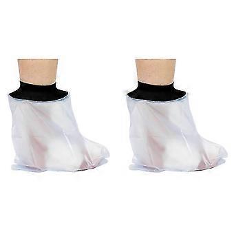 2X Waterproof Cast Cover Leg for Adult Ankle Shower Bath Watertight Foot Protector Wounds for Swimm