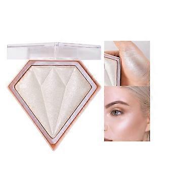 Powder Highlighters Makeup,Högpigmenterad puderhighlighter,Bronzer och highlighterpalett,Highlightingpulver för en strålande finish (vit)