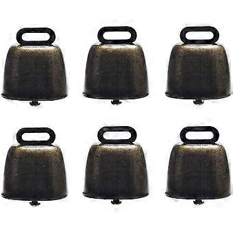 6Pcs Liten Kobberklokke Ku Hest Sau Beite Kobber Klokke Pet Anti-tyveri Bell