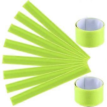 Reflective Snap Bracelets Armbands Night Running Reflective Ankle Slap Bands Wrist Strap Pant Cuff Bracelet 12pcs