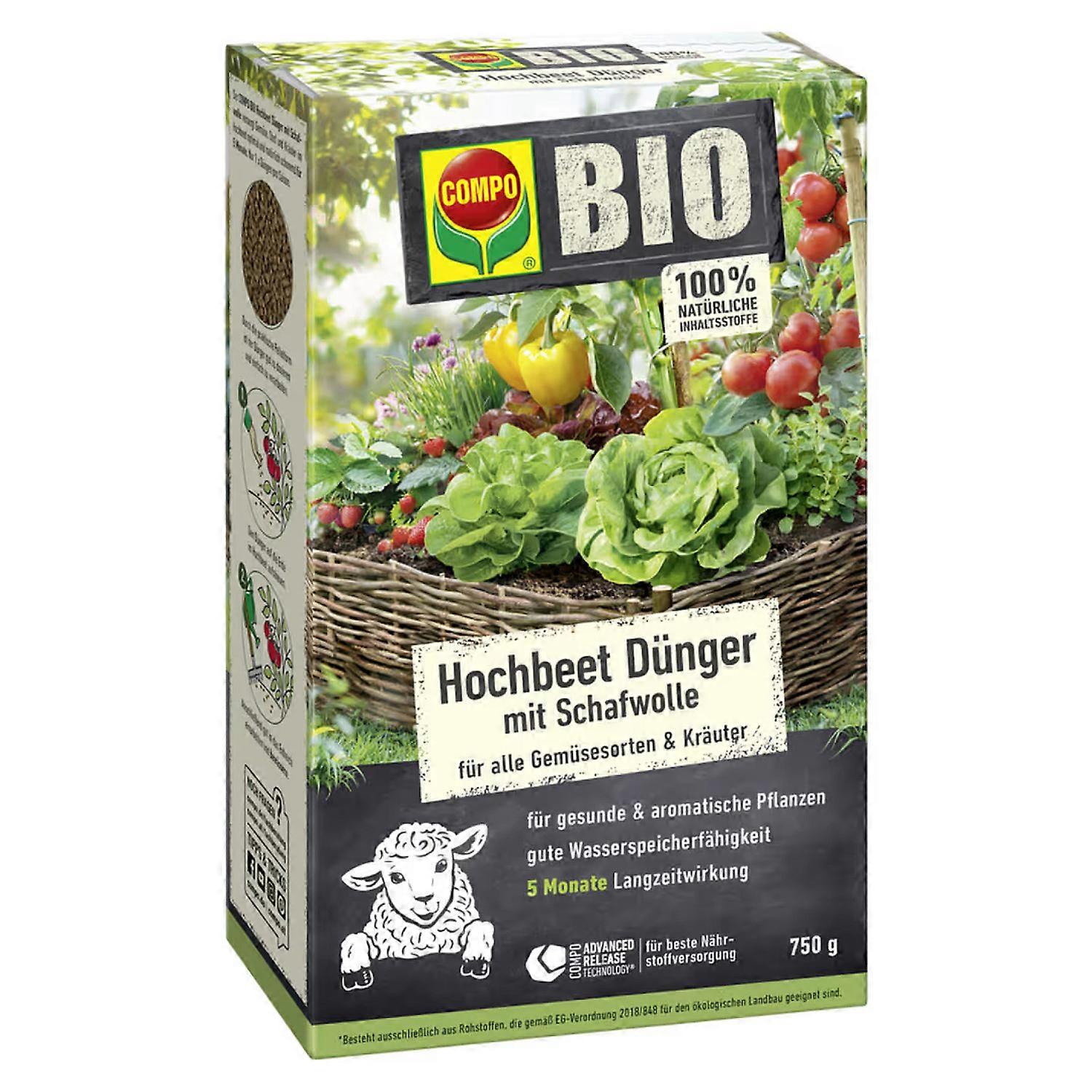 COMPO BIO Raised Bed Fertilizer with Sheep's Wool, 750 g
