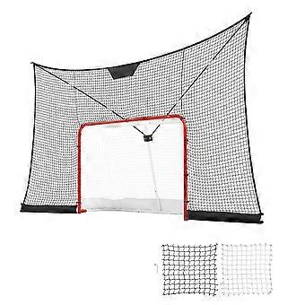 Ensemble de but et filet de hockey, filet de hockey durable de 3,66 m x 2,13 m, ensemble complet d'accessoires d'entraînement légers et portables