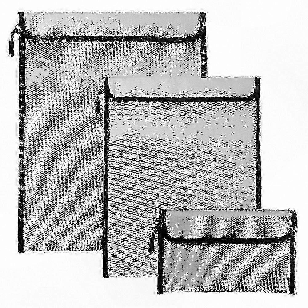 Fireproof and Waterproof 3-Pack Bags for Important Papers