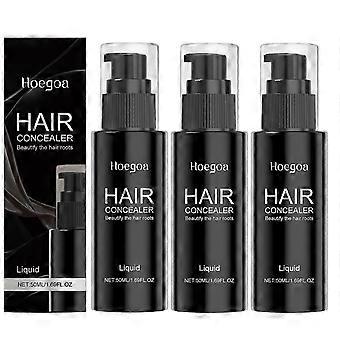 3x Haarkaschierer für Männer, wasserfest, schwarz, Korrekturcreme gegen Haarausfall, Haaransatz, Schatten, Ansatzabdeckung, Größe