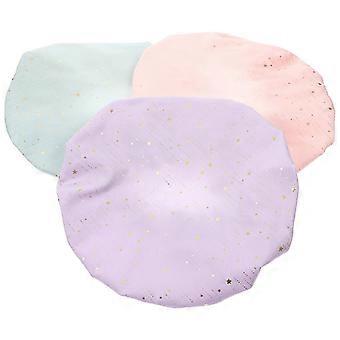 Bath Caps Hair Bonnets Waterproof Shower Caps Double-Layer 15Pcs