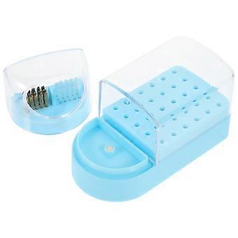Nail Grinding Head Box for Professional Use with 30 Nail Drill Bits Storage